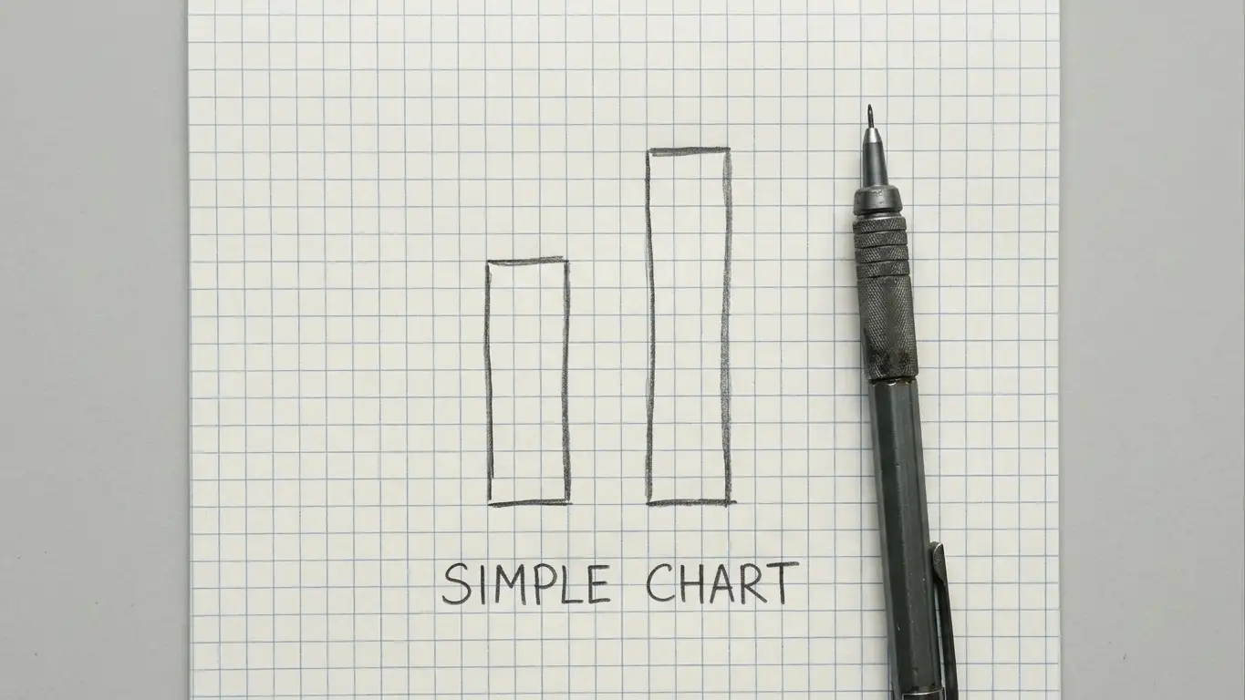 Simple bar comparison drawn on paper showing two different acceptance costs