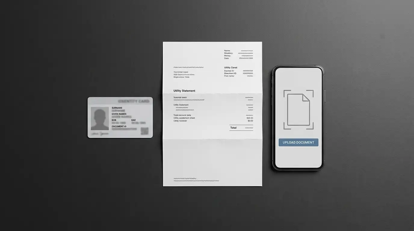 Identity documents ready for casino account verification before a withdrawal