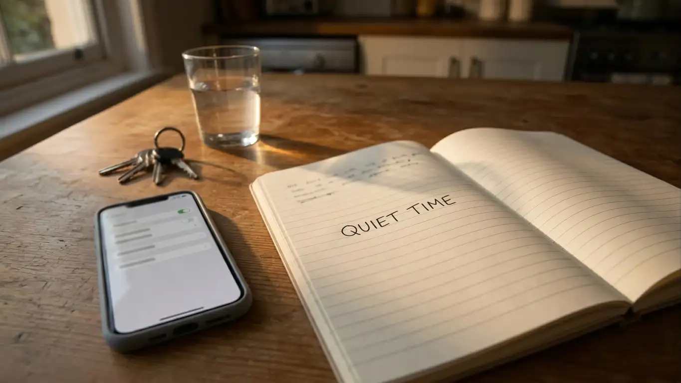 Notebook with handwritten deposit limits beside a phone showing account settings