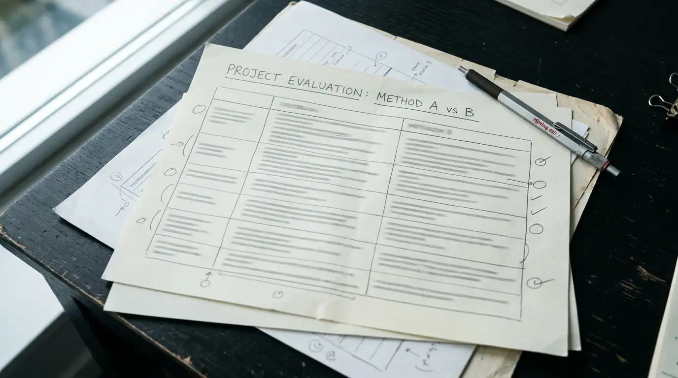 Printed comparison sheet of offshore casino sites with handwritten notes in the margins