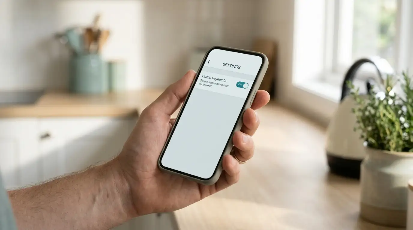 Banking app screen showing a gambling block setting on an Australian account