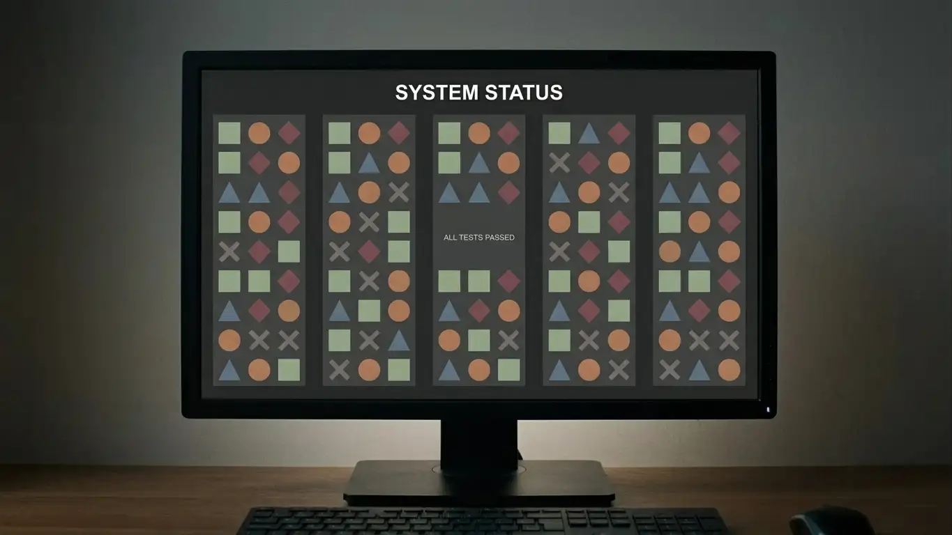 Generic spinning reel symbols on a screen without branding or identifiable game titles
