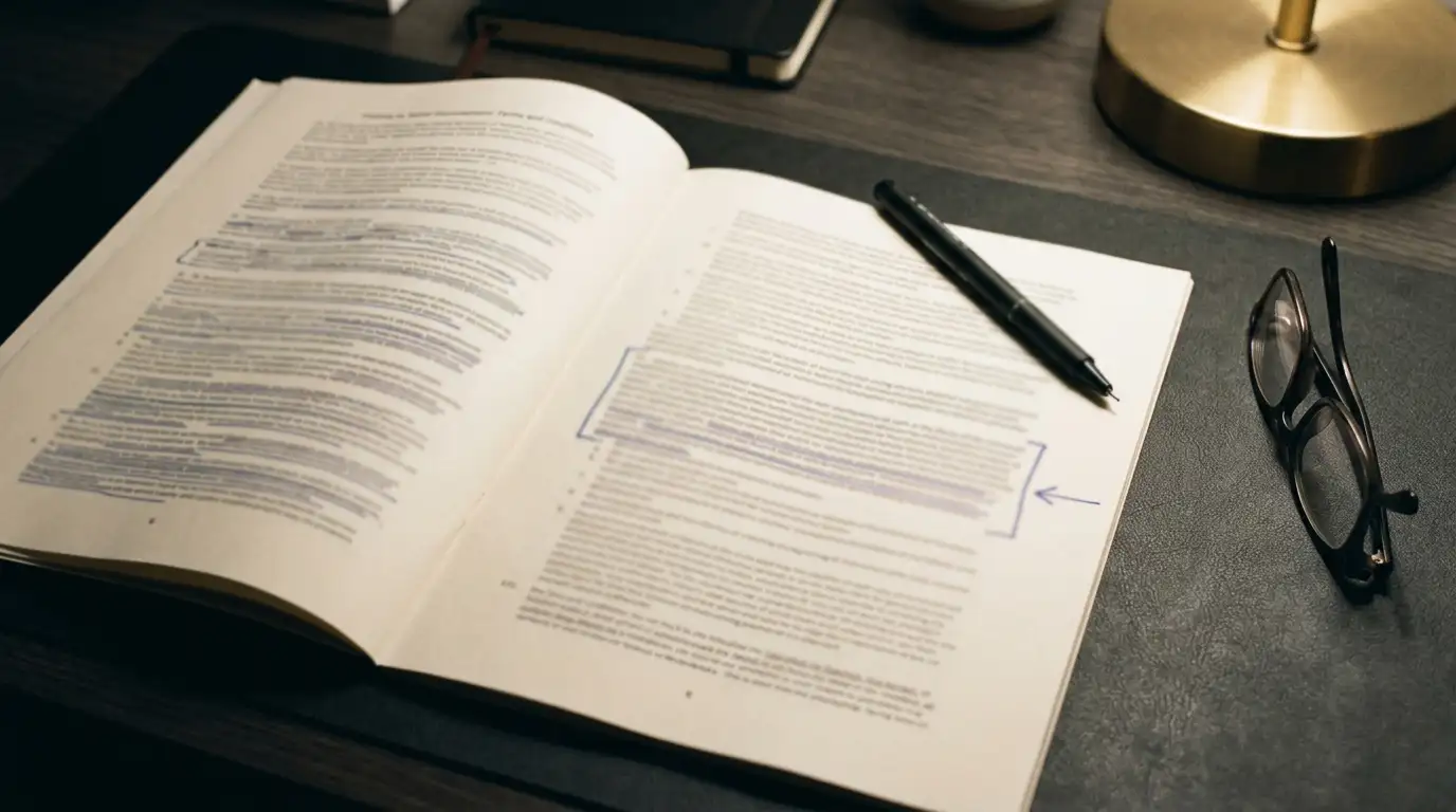 Bonus terms document with wagering and cashout conditions marked up by hand
