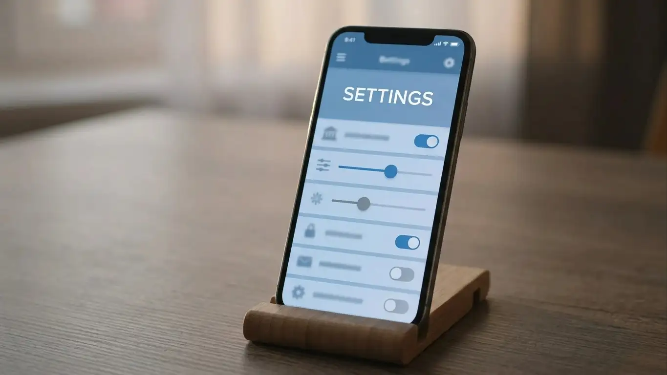 Smartphone showing a banking app settings screen for daily payment limits