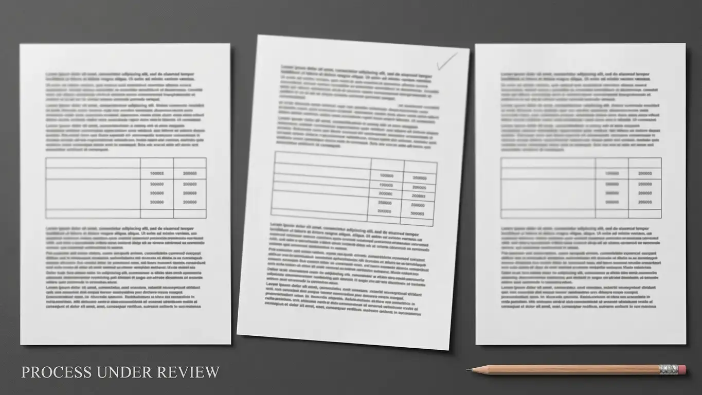 Three printed offer sheets laid side by side on a desk showing different bonus conditions