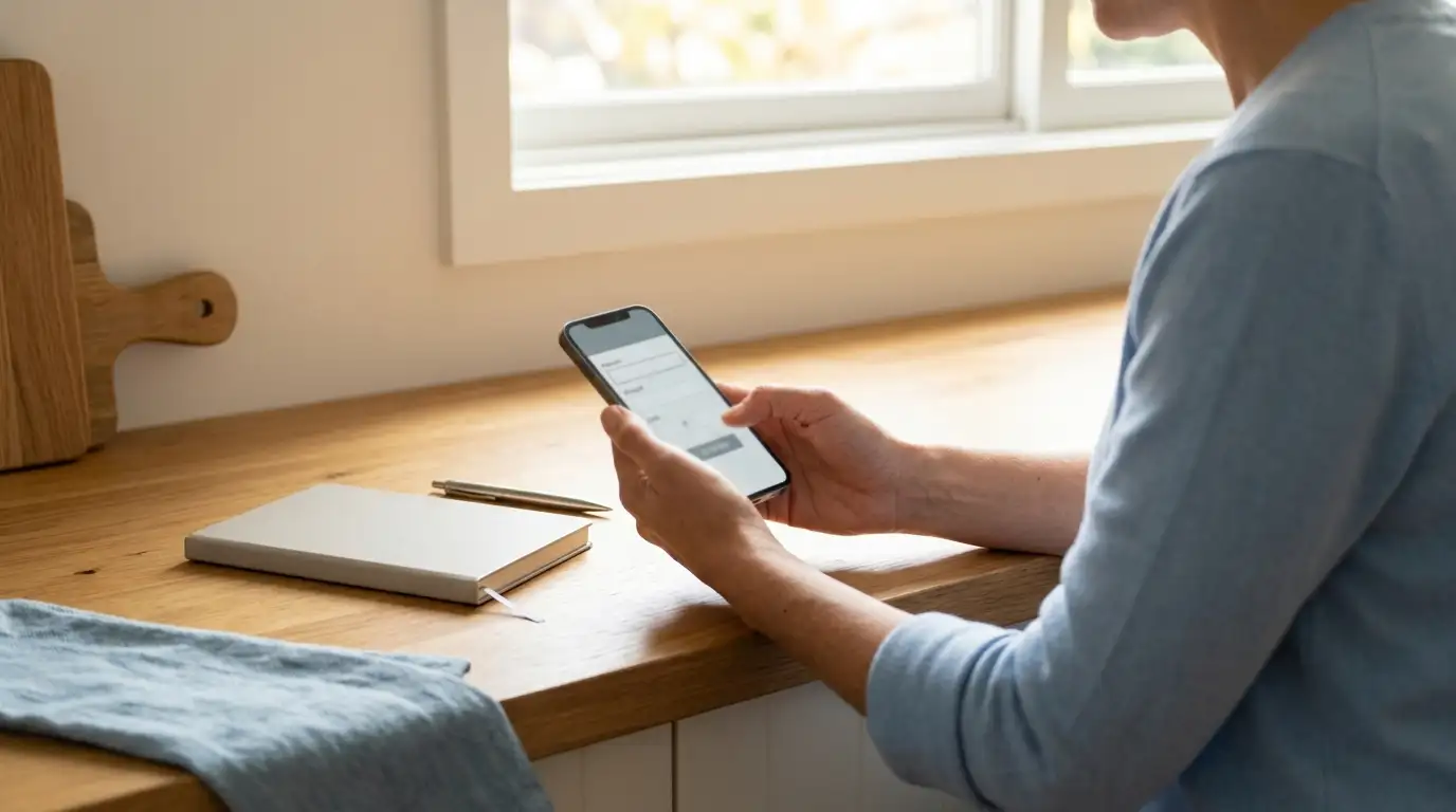 Person using a banking app on a phone to send an instant payment with a reference number