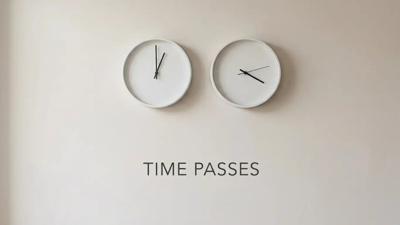 Two clocks side by side showing a short and a long waiting time