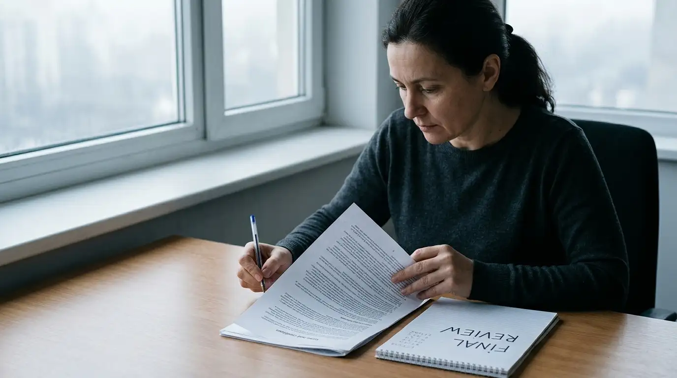 Person working through bonus wagering terms with pen and notepad